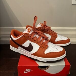 Women’s Nike Orange, Brown & White Dunks
